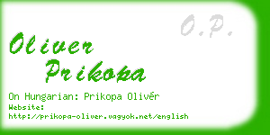 oliver prikopa business card