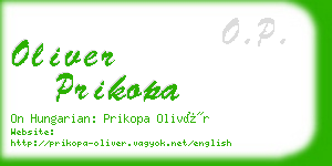 oliver prikopa business card